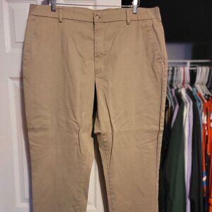 Lee Men's Performance Series Tri-Flex No Iron Relaxed Fit Pant, Khaki, 40x32